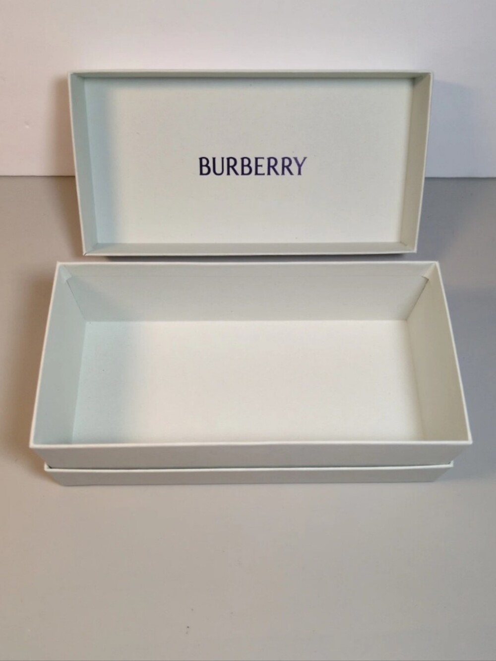 Burberry Sunglasses EMPTY Gift Box Blue Knight Logo 8.25 x 4.5 in Authentic
